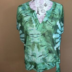 Lane bryant 14/16 Green Sheer Blouse